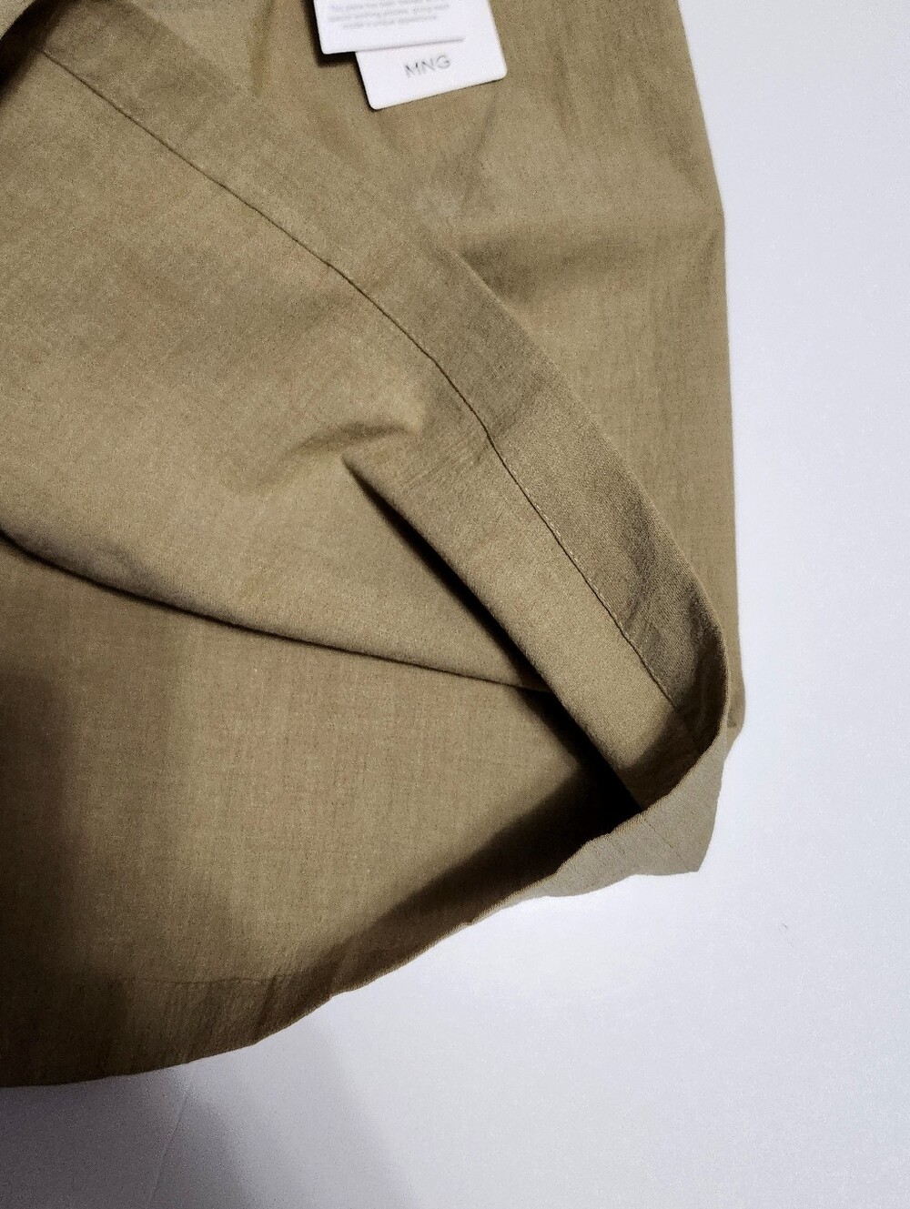 Mango sz L Sand Gathered Front Mini Skirt NWT - Picture 5 of 10